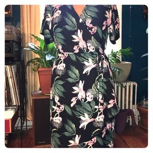 Babaton Floral Wrap Dress